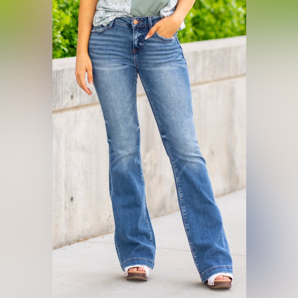 NWT Risen Roxy Low Rise Flare Jeans Womens 1X
